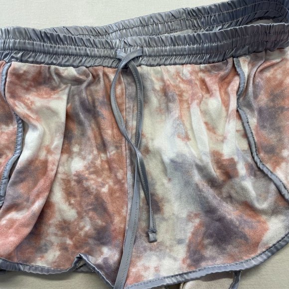 Ardene Rose + Vine Women's Sleep Shorts Size Medium Pink Purple Drawstring Polye - Picture 2 of 4